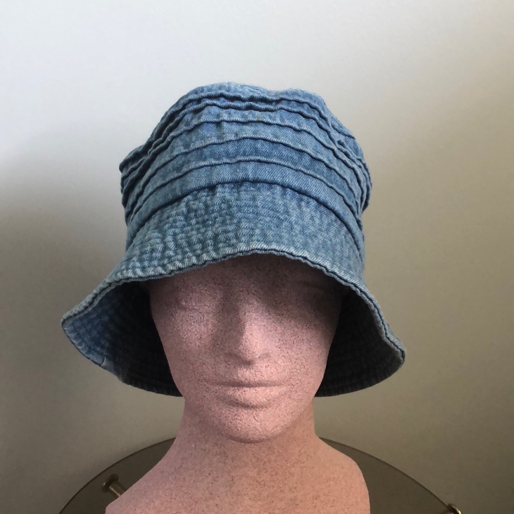 VTG Cute Denim Fedora Hat S/M